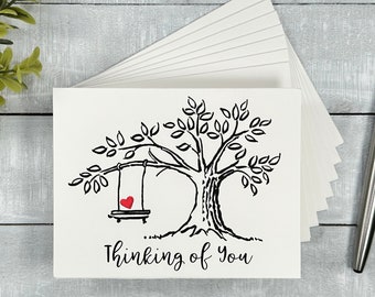 Set of Thinking of You cards | Blank or Your Personalized message inside | Thank You, Get Well, Sympathy, Condolences, Miss you,