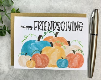 Happy Friendsgiving card | blank or your personalized message inside | for coworker, friend, framily, boss, small group, tribe, life group