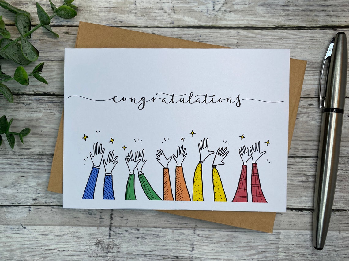 Congratulations Card Blank or Your PERSONALIZED Message - Etsy