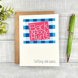 Getting Old Sucks, Funny Birthday Greeting Card Getting Old Sucks, Funny Birthday Greeting Card