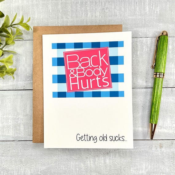 Getting Old Sucks, Funny Birthday Greeting Card Getting Old Sucks, Funny Birthday Greeting Card