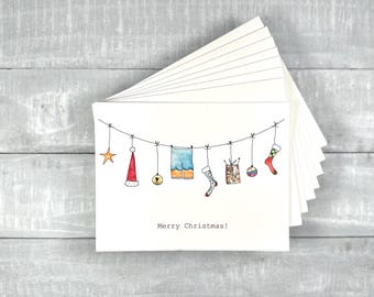 Merry Christmas Cards | Blank inside, envelopes included (6010)