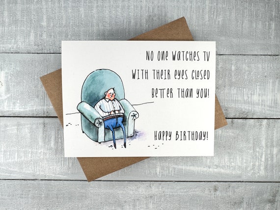 「WATCH YOUR BLINDSIDE」The Birthday Funny Birthday Card | Blank Inside, Envelope Included - Etsy