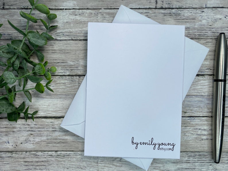 Set of Thank You Cards Blank Inside Envelopes Included Etsy