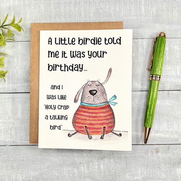 Funny Birthday Card | Blank inside, envelope included (7030)