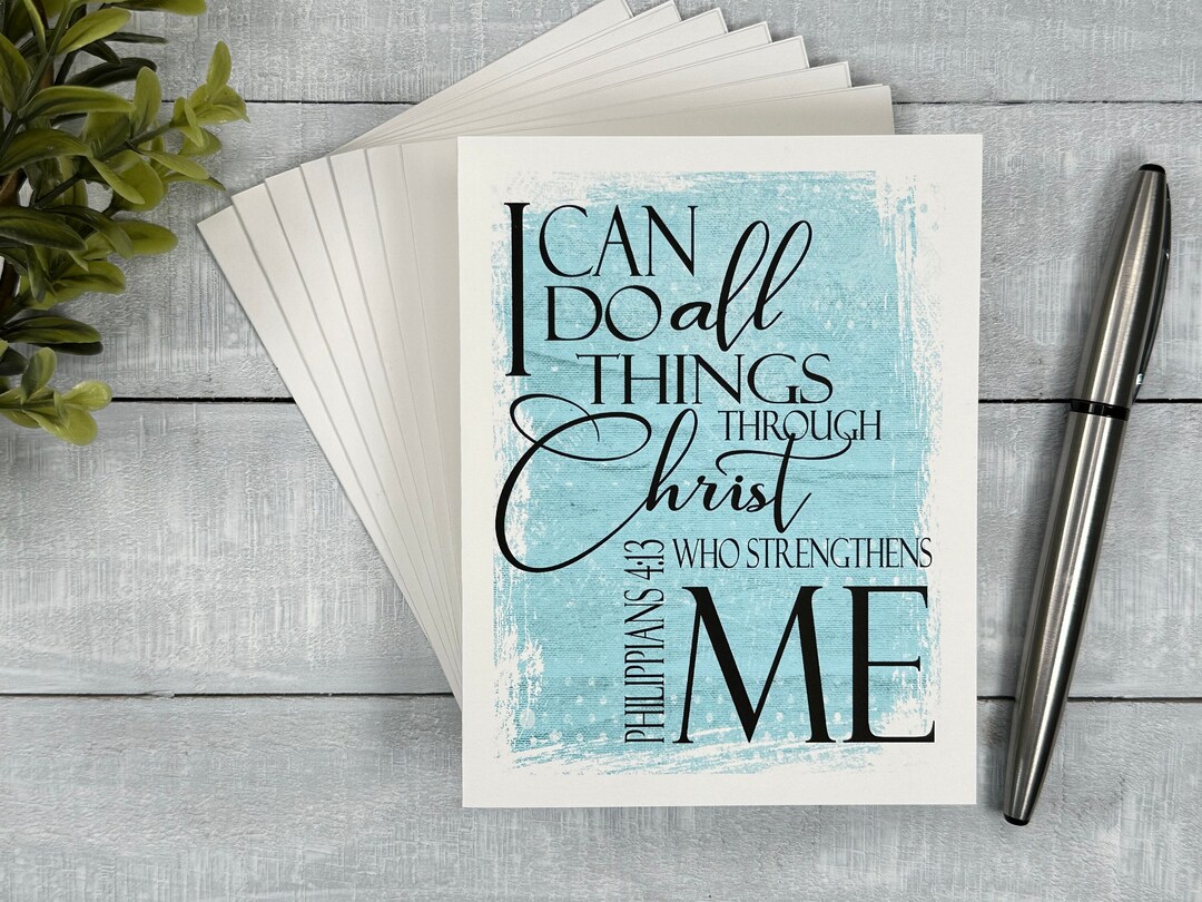 Set of Christian Note Cards Blank or Your Personalized Message Inside I