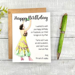 Funny Birthday card | Blank inside, envelope included