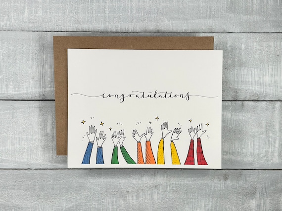 Congratulations Card | Blank Inside, Envelope Included (7004) - Etsy