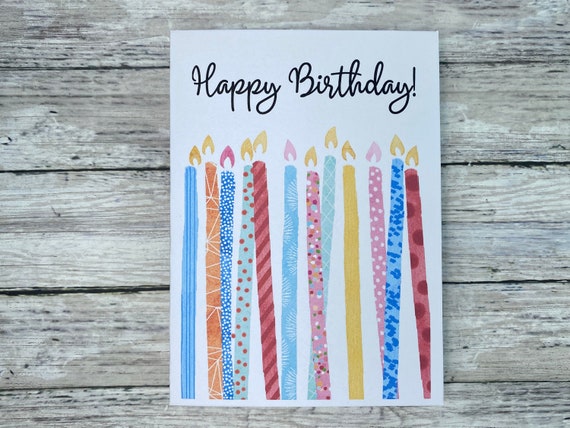 Birthday Card Blank or Your PERSONALIZED Message Inside - Etsy