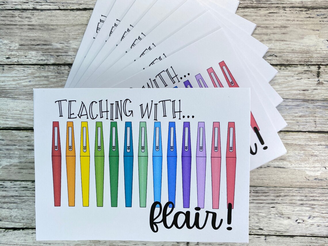 Set of 8 10 or 20 teacher note cards teacher appreciation Etsy