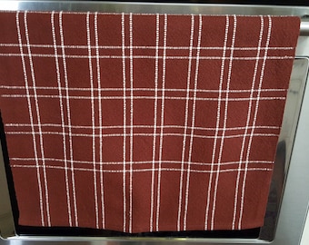 Handwoven Kitchen /Tea Towels, Windowpane Design in 100% Cotton
