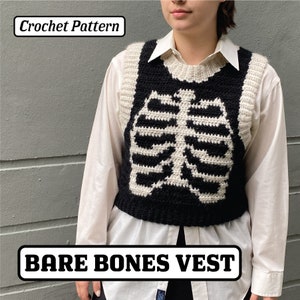 Bare Bones Vest Crochet Pattern - PDF Digital Download