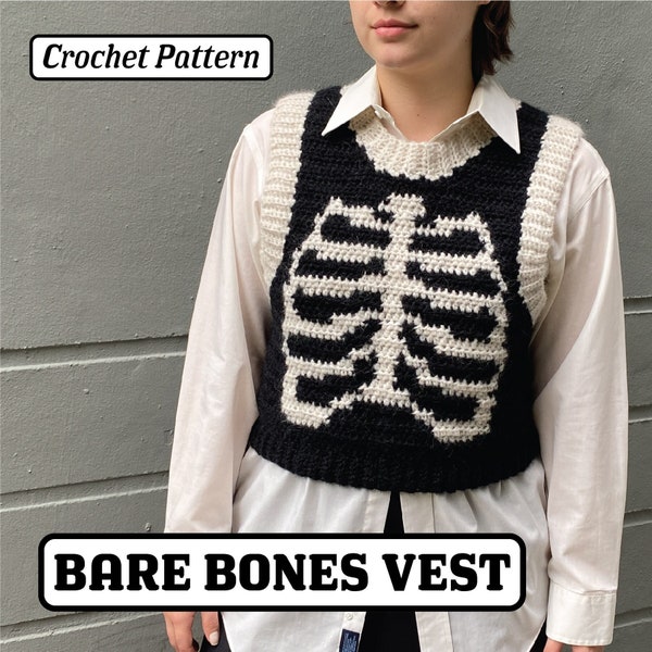 Bare Bones Vest Crochet Pattern - PDF Digital Download