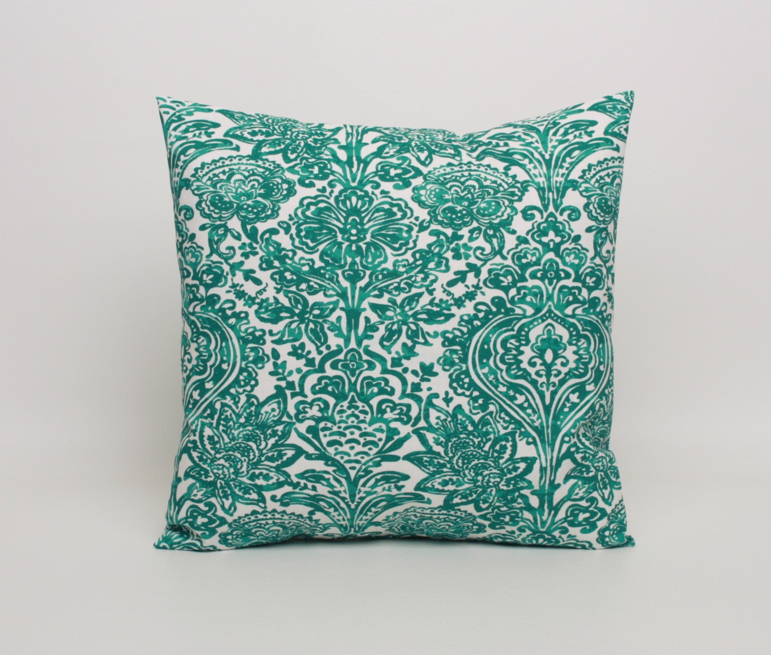 Jade Green Pillow Cover in Premier Prints Shiloh Pattern. Etsy