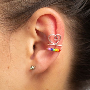 Silver LGBT Heart Midi Kuff