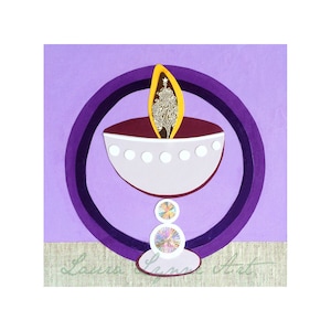 Unitarian Chalice Art, Unitarian Universalist, UU Chalice Illustration, Giclee Print, Gift for Unitarian, Laura Lynne Art