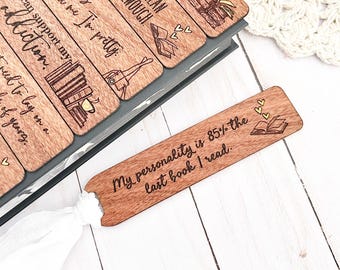 Engraved Wooden Bookmark