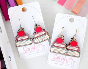 Teacher Book Stack Earrings