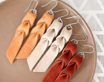 Braided Suede Earrings