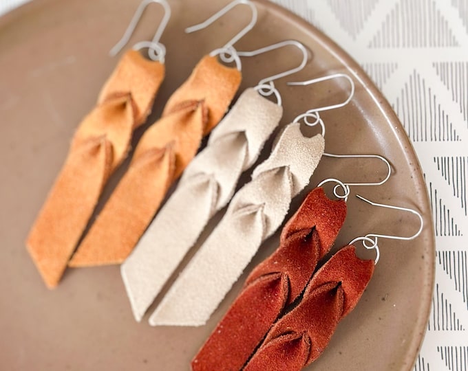 Braided Suede Earrings