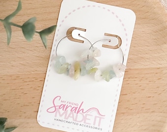 Sea Glass Hoops