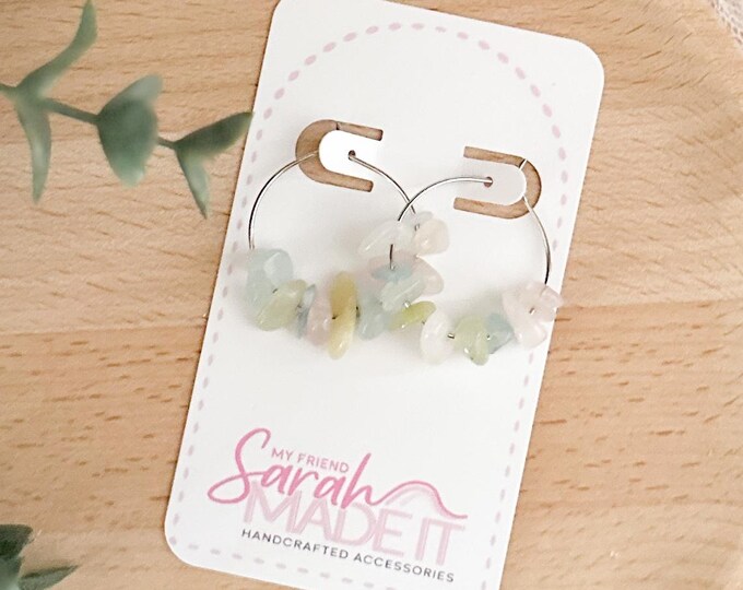 Sea Glass Hoops