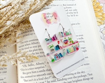 Cat Bookshelf Earrings