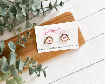 Heart Bubble Studs