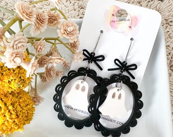 Ghost Cameo Earrings
