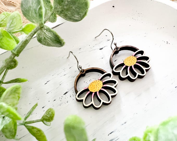 Daisy Hoop Earrings