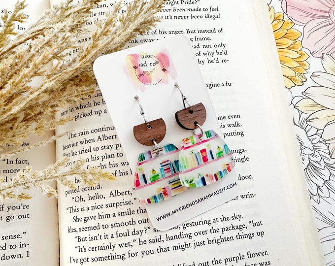 Geometric Bookshelf Earrings