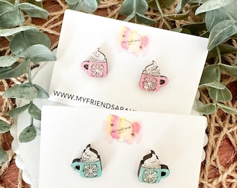 Holiday Mug Stud Earrings