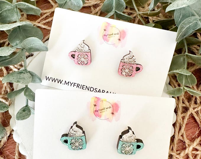 Holiday Mug Stud Earrings