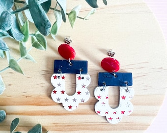 Star-Spangled Retro Arch Earrings