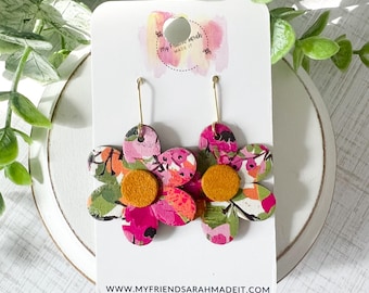 Bold Floral Daisy Earrings