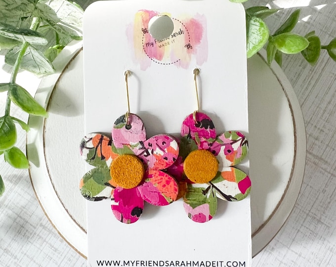 Bold Floral Daisy Earrings