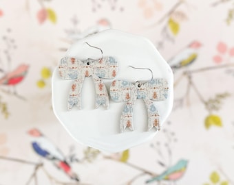 Vintage Bee Cork Bow Earrings