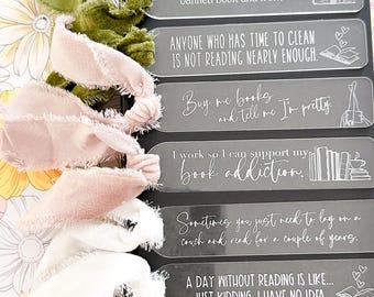 Clear Acrylic Bookmarks