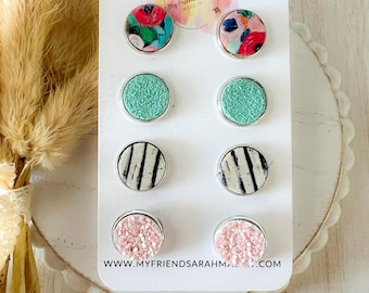 Pastel Mixed Texture Stud Set