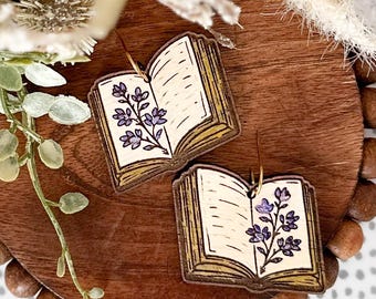 Pressed Floral Book Earrings
