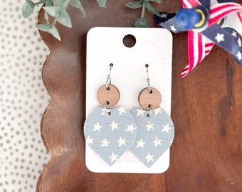Americana Cork Petal Earrings