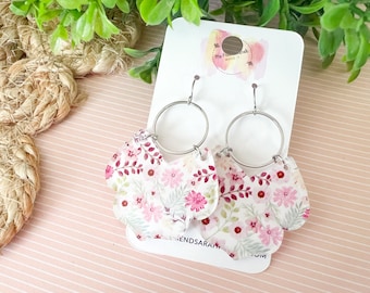 Wildflower Hoop Dangles