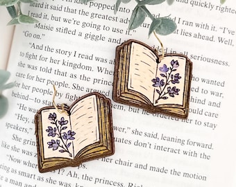Pressed Floral Book Earrings
