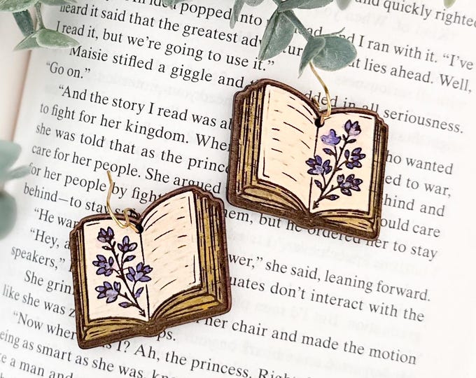 Pressed Floral Book Earrings