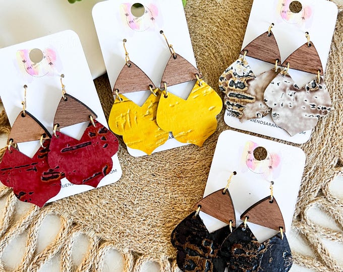 Rustic Charm Leaf Earrings