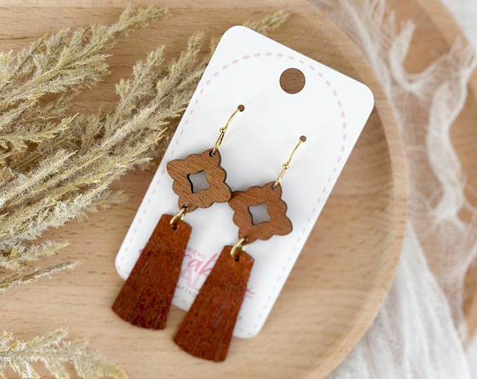 Boho Leather Tassel Dangles