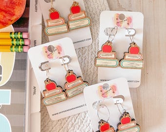 Apple & Books Earrings