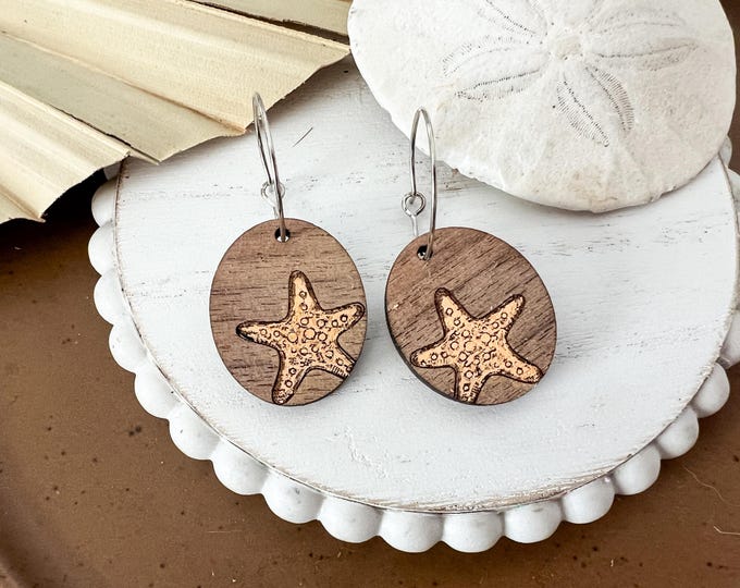 Starfish Disc Earrings