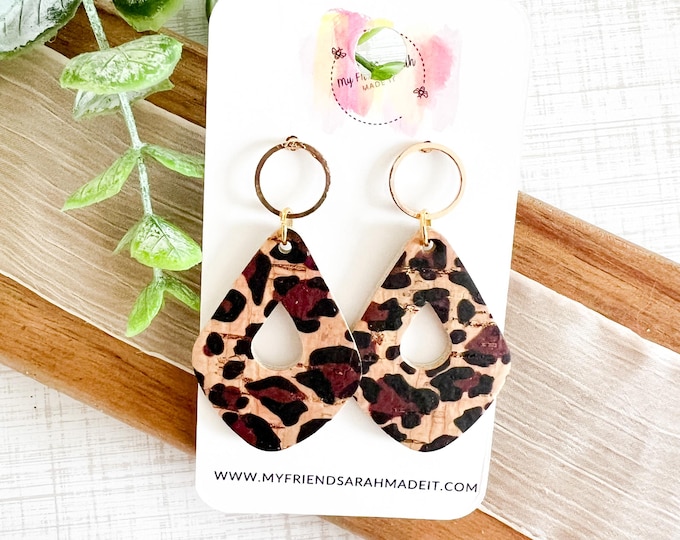 Lightweight Leopard Drop Earrings