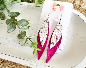 Wildflower Feather Earrings